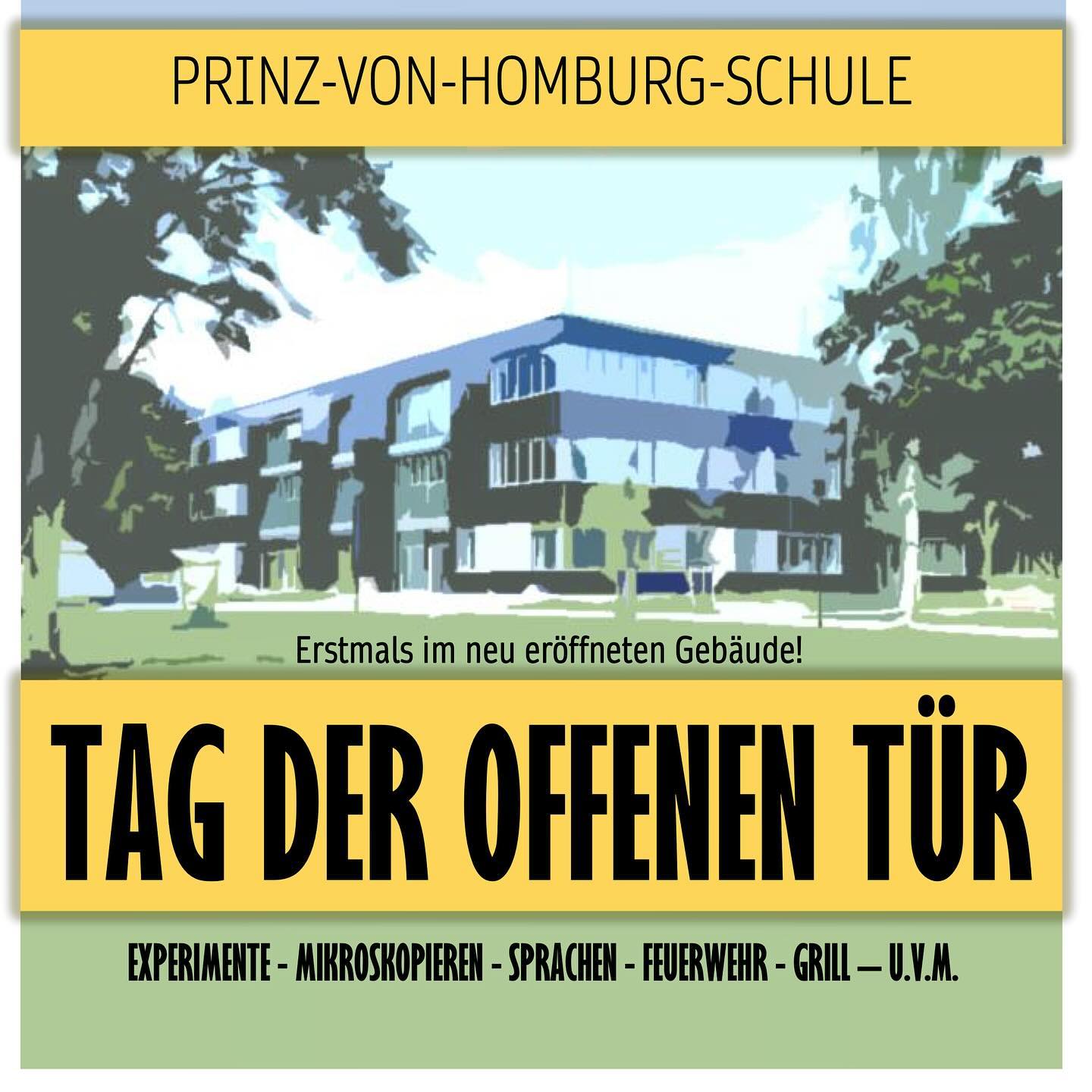 Am 18. November von 10 - 13 Uhr zeigen wir euch unsere neue Schule. Kommt vorbei! Wir freuen uns auf euch😀.